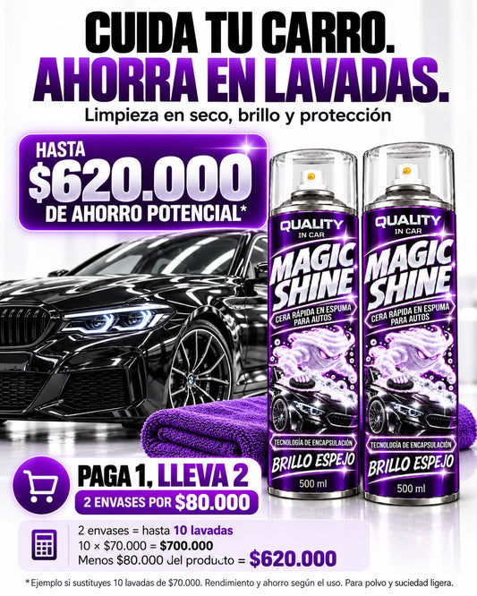 magic shine-cera rapida en espuma