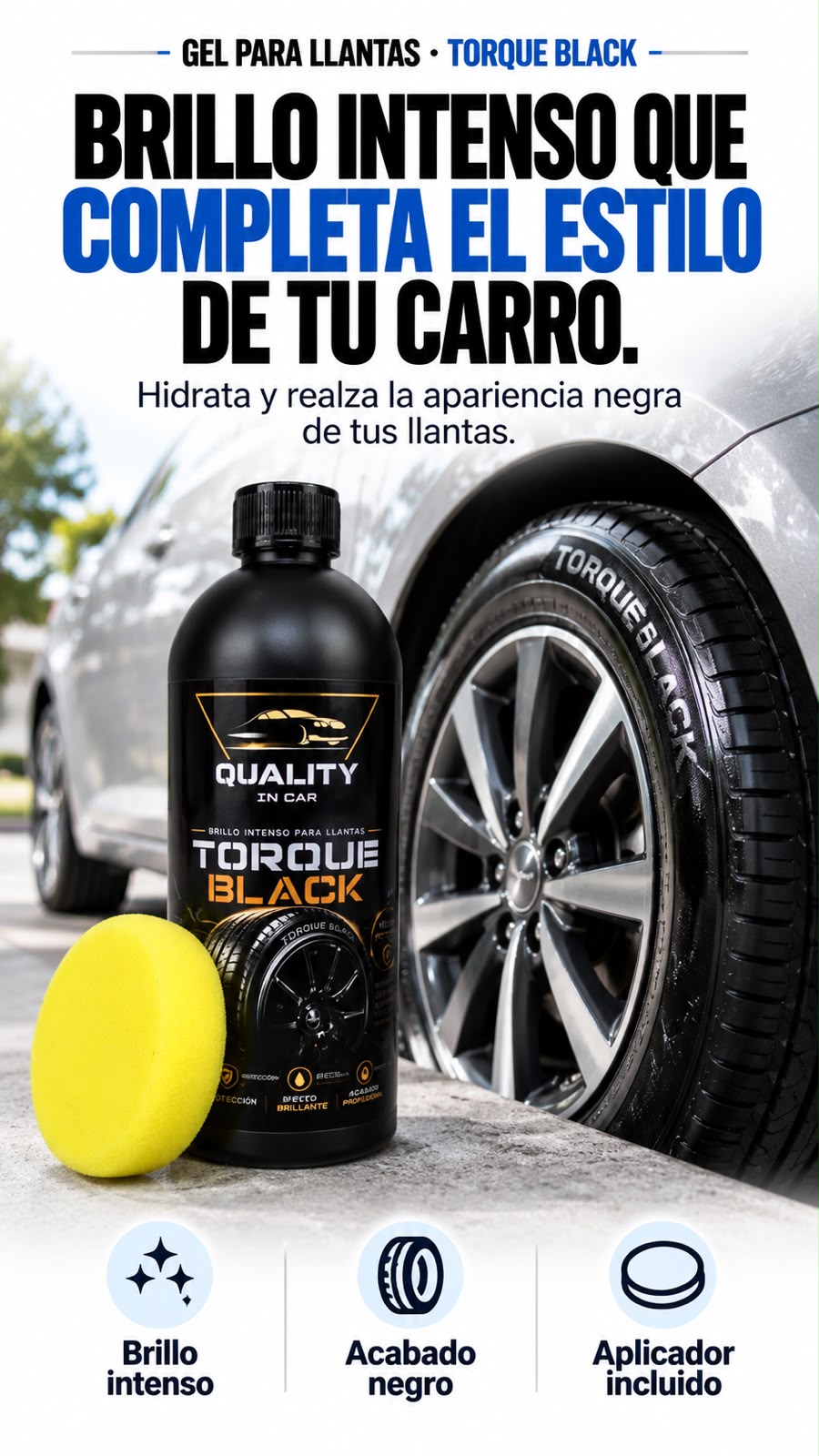 Torque Black – Brillo para Llantas en Gel